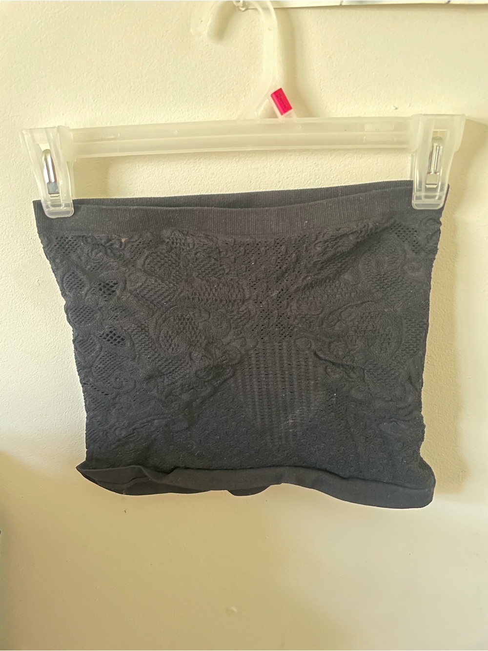 Free People Charcoal Lace Knit Tube Top